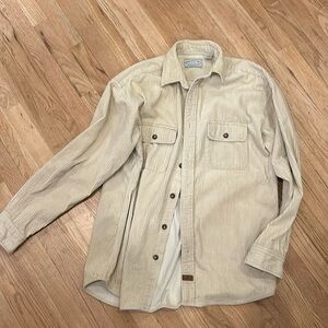 American Eagle Outfitters Beige Casual Button Down Shirt